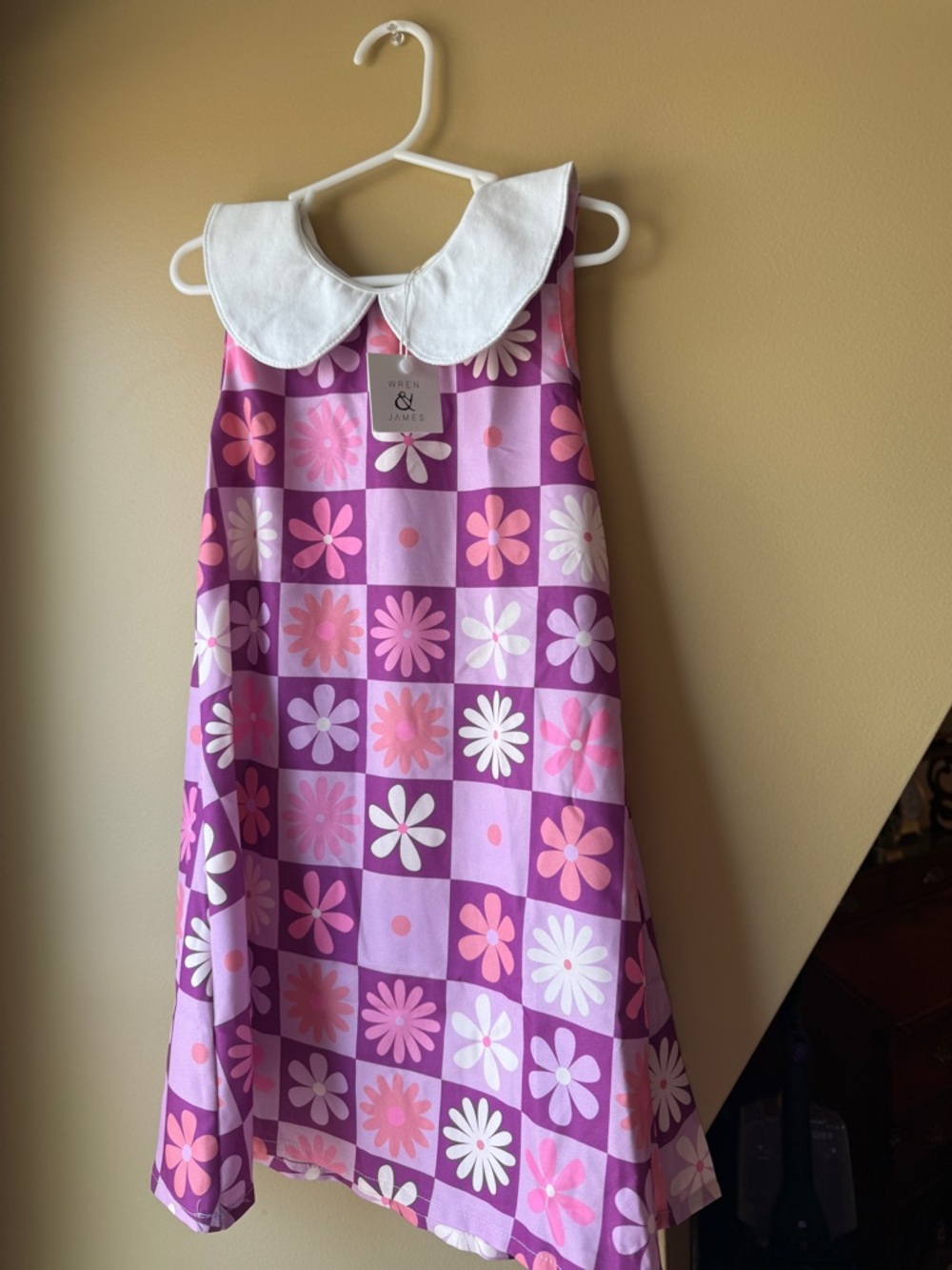 Wren & James Floral Checker Dress | Size 5/6 | Peter Pan Collar | NWT